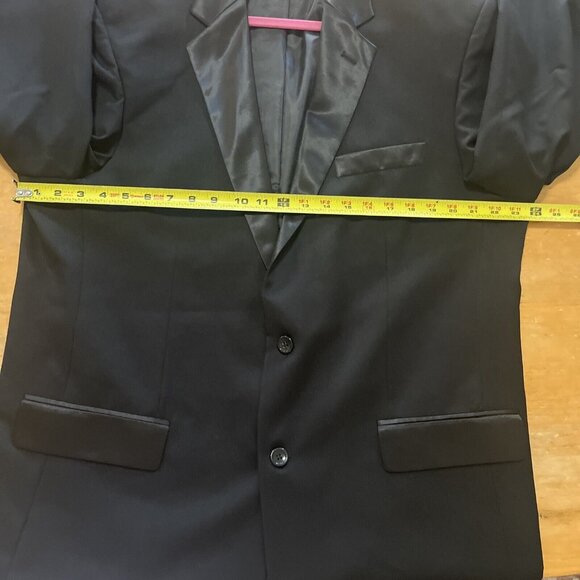 Men's Tuxedo Jacket Sz 54 Satin Collar&pockets 2 Button - Picture 5 of 12